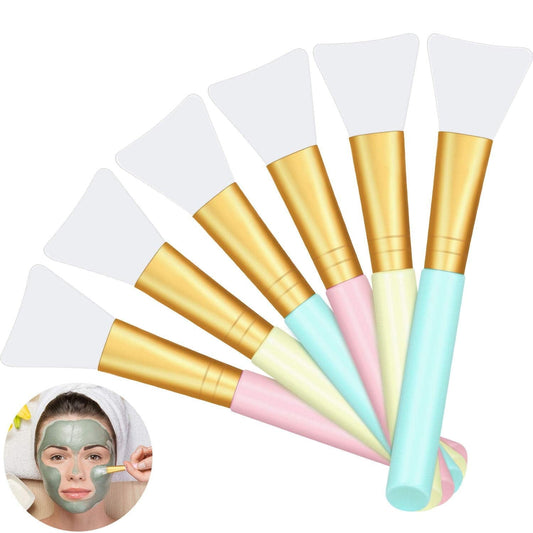 6 Pieces Silicone Face Mask Brushes Soft Facial Clay Mud Mask Applicator Brush for Foundation, Cosmetic Mask, Body Lotion and Body Butter Beauty Tools Health & Beauty > Personal Care > Cosmetics > Cosmetic Tools > Makeup Tools Boao