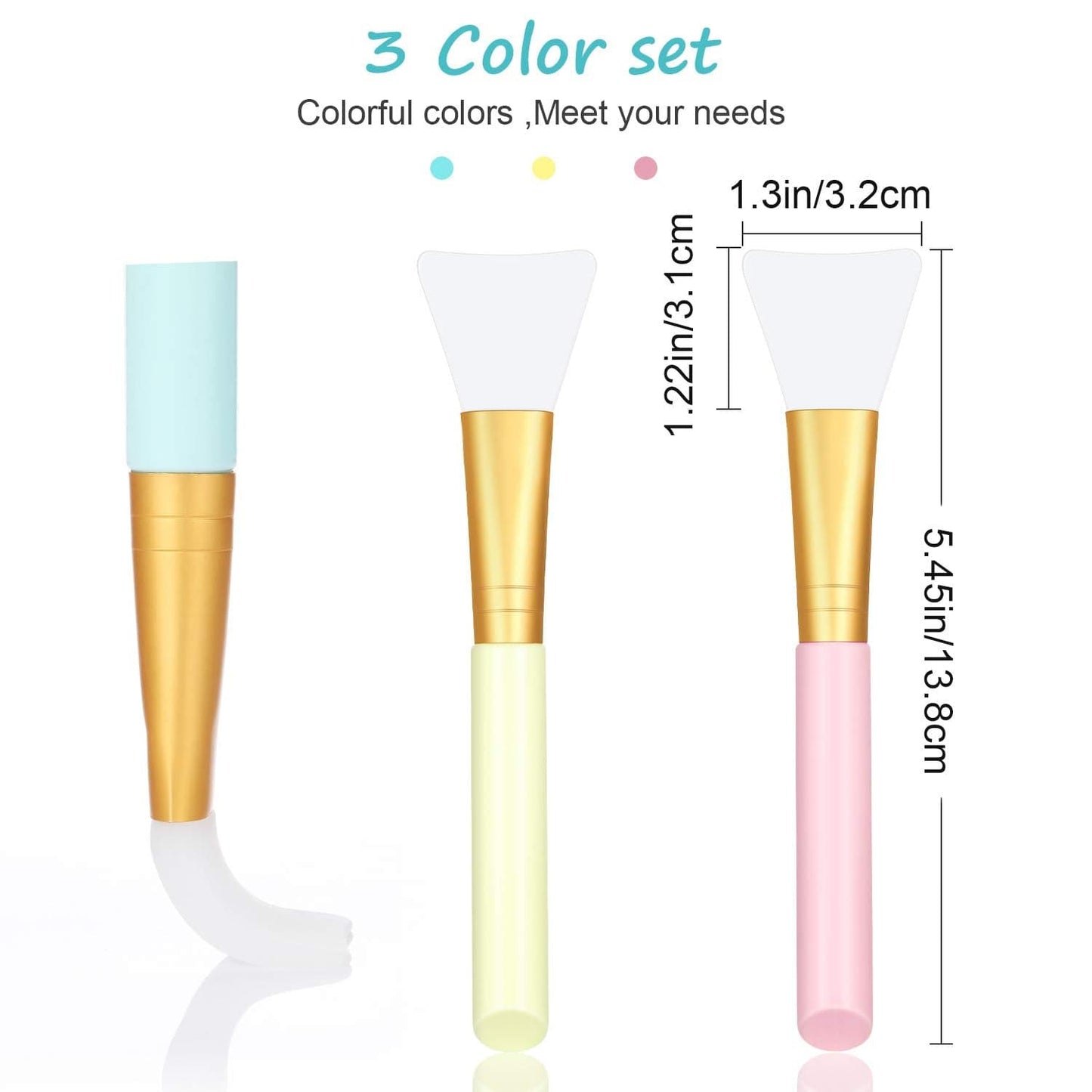 6 Pieces Silicone Face Mask Brushes Soft Facial Clay Mud Mask Applicator Brush for Foundation, Cosmetic Mask, Body Lotion and Body Butter Beauty Tools Health & Beauty > Personal Care > Cosmetics > Cosmetic Tools > Makeup Tools Boao