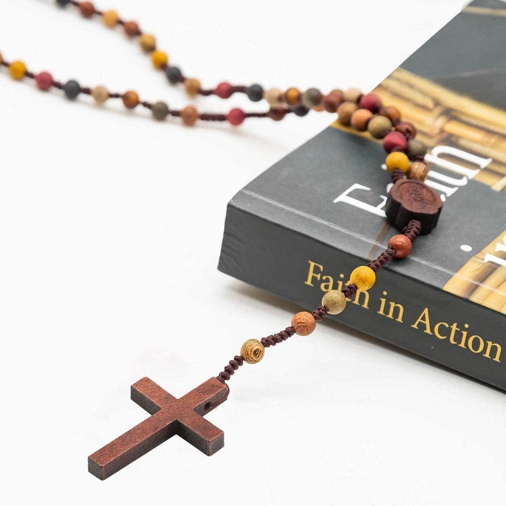 60 Pack Mini Wood Cross Pendants,Cross Charm Spacer Beads for Religious Party Favors Jewelry Project Sunday School DIY Craft(1.2" X 1.7")