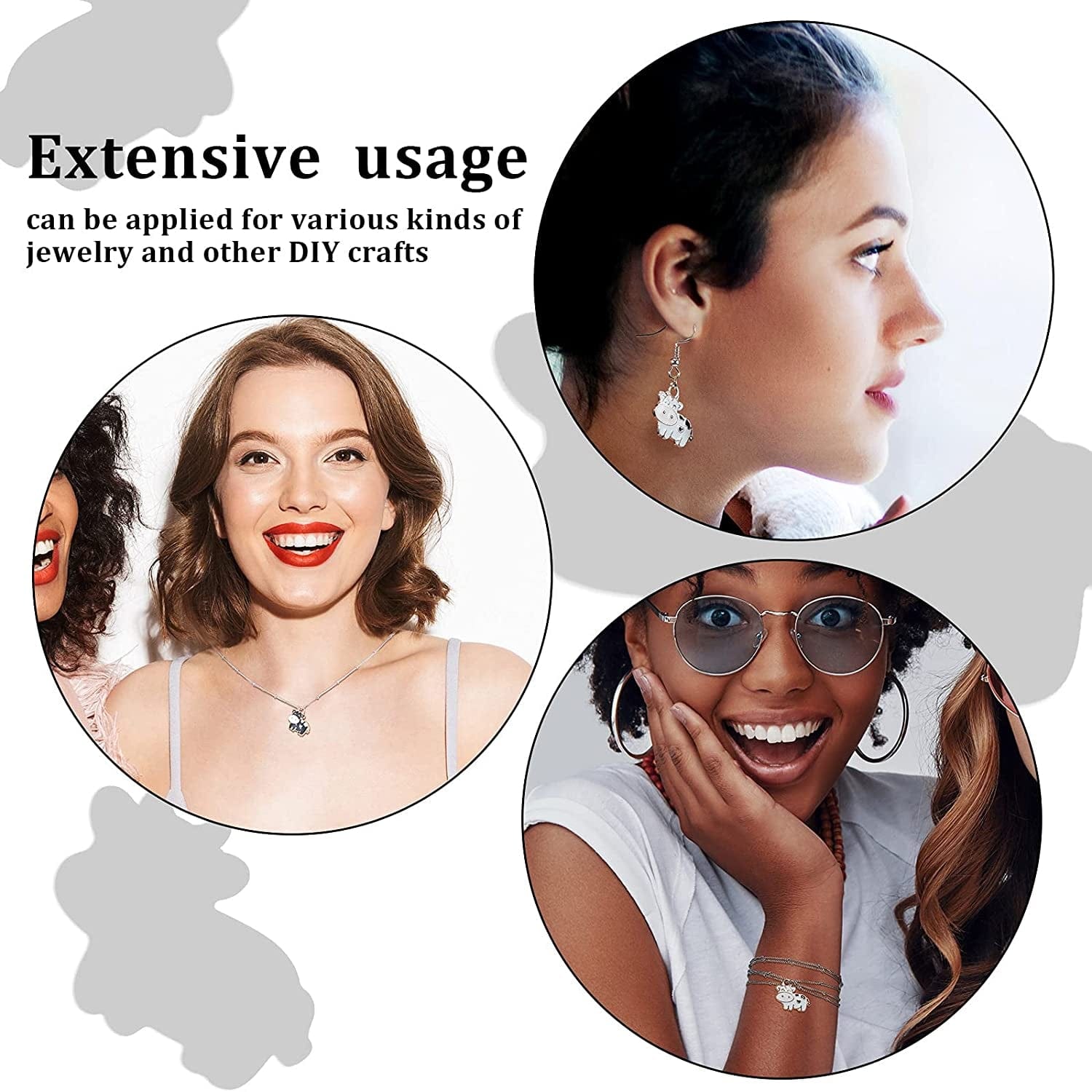 60 Pieces Cow Charms Colorful Animal Metal Charms DIY Cute Cow Enamel Pendants Cow Alloy Charms for Earring Necklace Bracelet Key Chain Jewelry Crafts, Including Black Cow and White Cow Styles