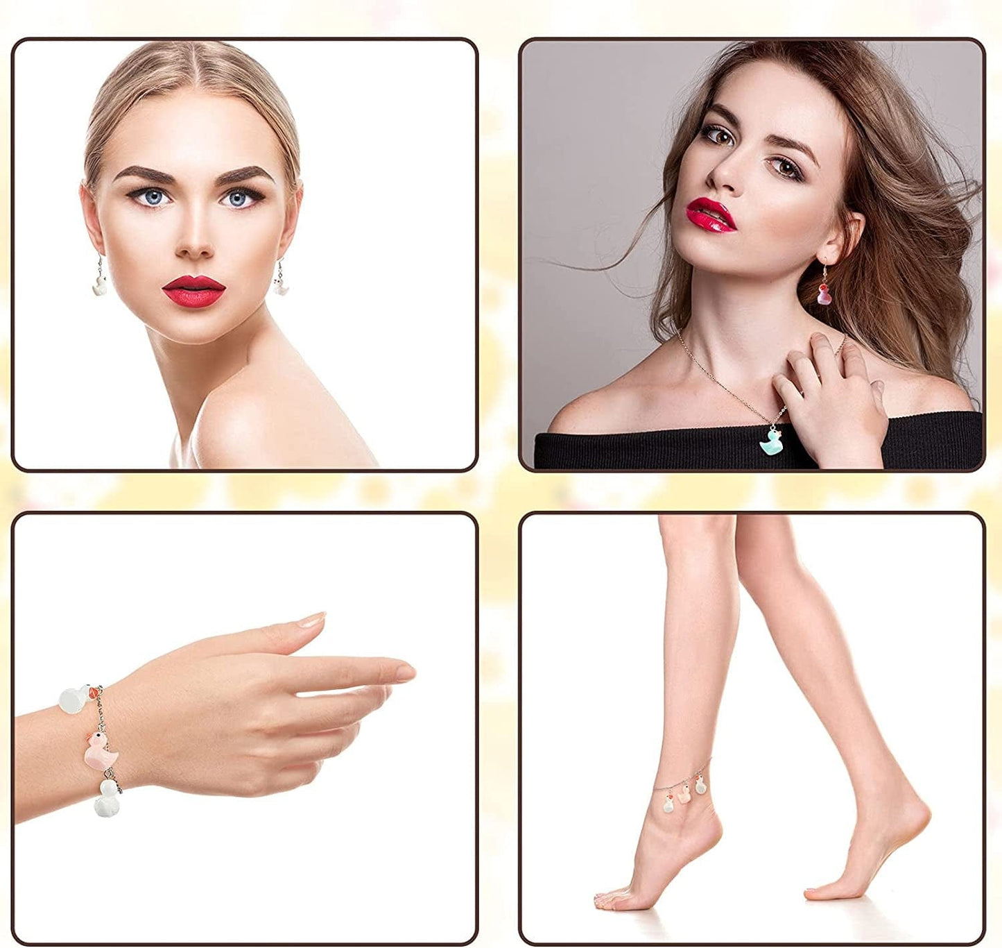 60 Pieces Duck Charms Small Duck Shape Pendants Colorful Resin Duck Charms Mini Resin Duck Jewelry Making Charms for DIY Jewelry Making Earring Necklace Keychains Making Decors, 5 Colors