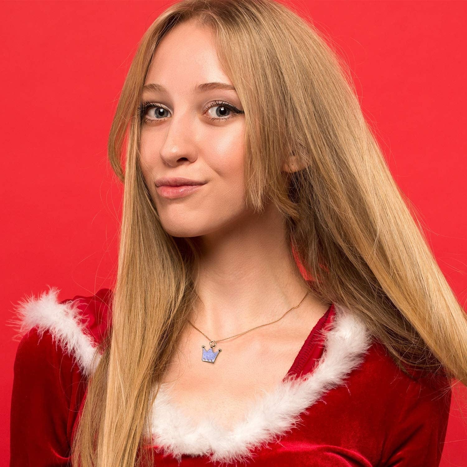 60 Pieces Enamel Crown Charms Mixed Color Zinc Alloy Enamel Mini Crown Charms Gold Plated Enamel Pendants Necklace Bracelet Charms Pendant for DIY Necklaces Bracelets Jewelry Making