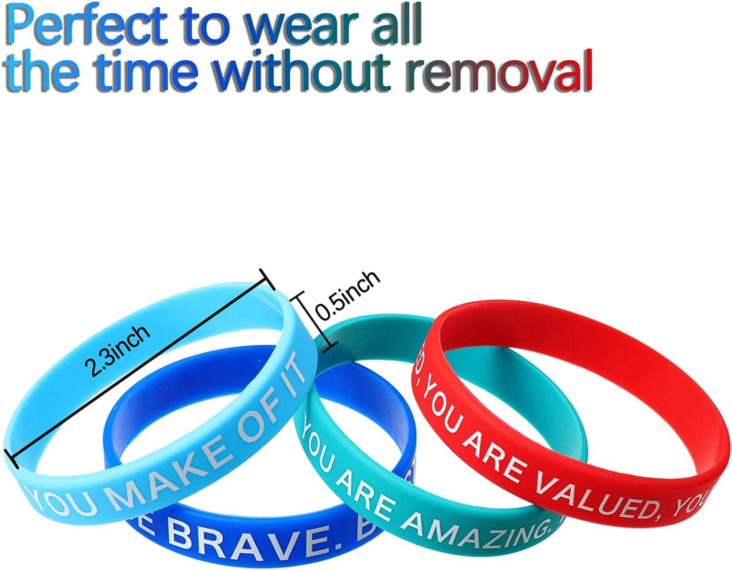 60 Pieces Motivational Quote Rubber Wristbands Colored Inspirational Silicone Bracelets Stretch Unisex Wristbands for Women Men Teen Gifts, 20 Styles Apparel & Accessories > Jewelry > Bracelets Sumind