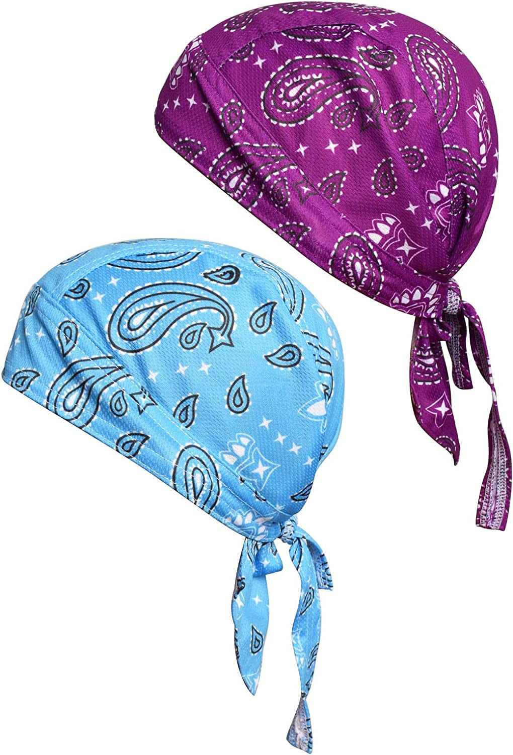 Doo Rag Bicycle Skull Caps Helmet Liner Cooling Hat Cap Summer Sweat Wicking Beanie Cap Hat for Women & Men Apparel & Accessories > Clothing Accessories > Bandanas & Headties YgneeDom Banana-paisley-2