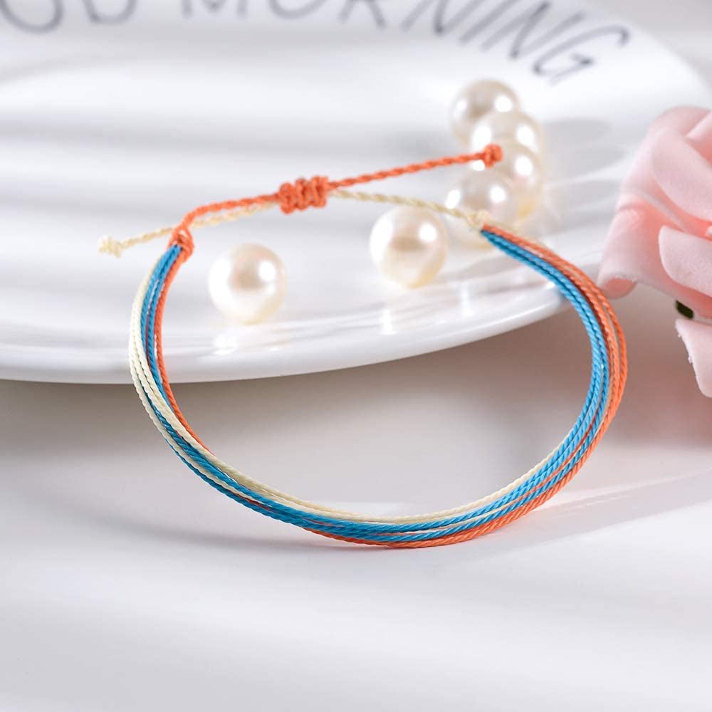 Tarsus Waterproof Adjustable Boho Ankle Bracelets Set Braided String Hawaii Anklets Jewelry Gifts for Women Teen Girls Apparel & Accessories > Jewelry > Anklets R&H Jewelry