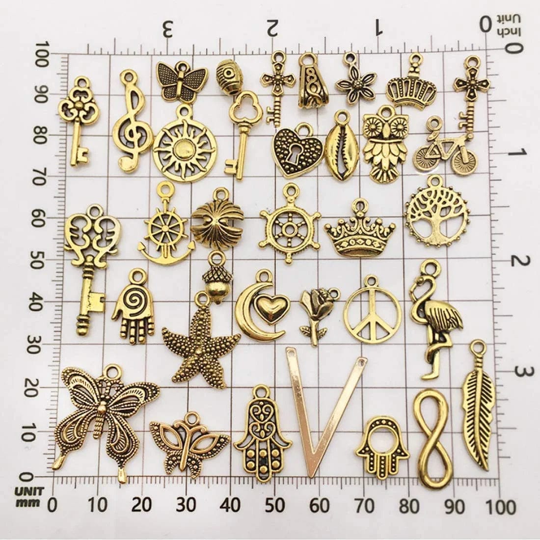 600Pcs Wholesale Bulk Charms for Jewelry Making Supplies Bracelet Charms Necklace Pendant Earring Tibetan Silver Craft Supplies DIY Accessories