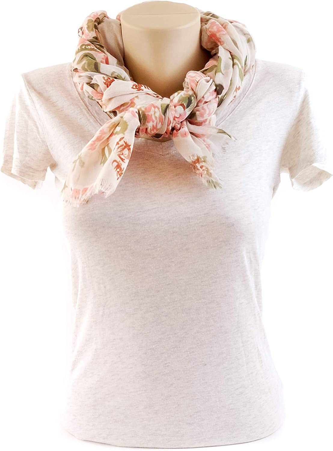 Scarfs for Women Lightweight Floral Flower Fashion Wrap Shawl Fall Winter Apparel & Accessories > Clothing Accessories > Scarves & Shawls MIMOSITO