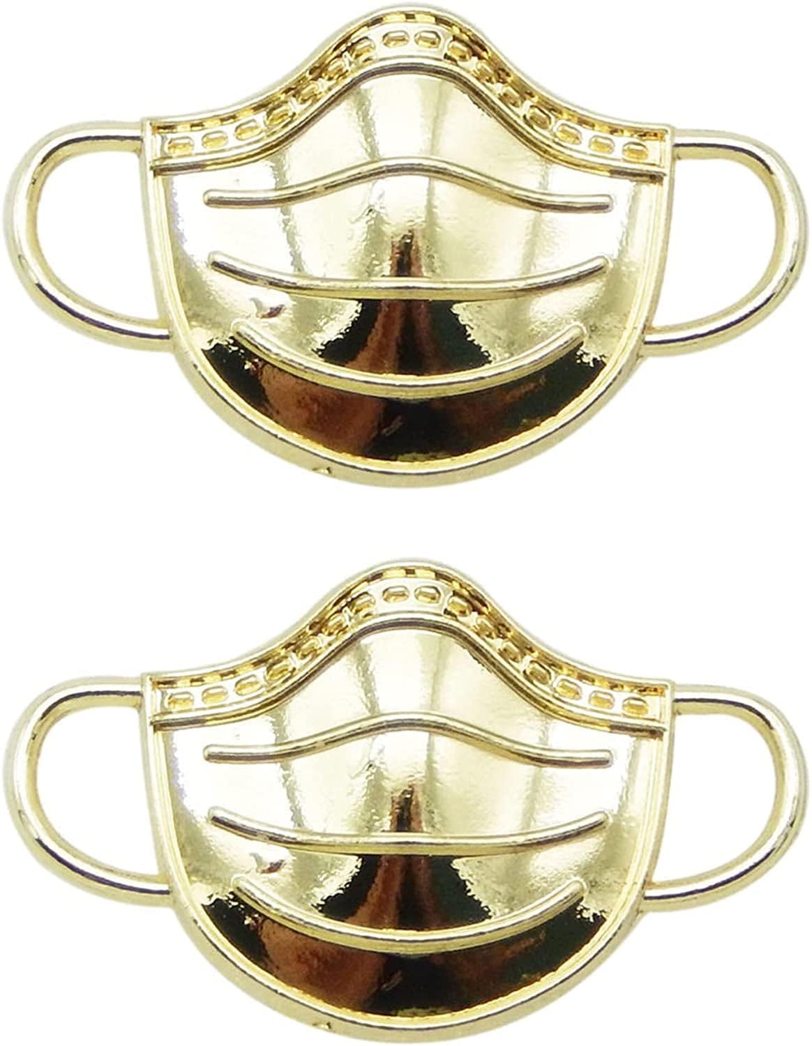 60Pcs Mixed Colors Face Mask Charms Enamel Gold Plated Pendant for DIY Jewelry Making Necklace Bracelet Earring Jewelry Accessories