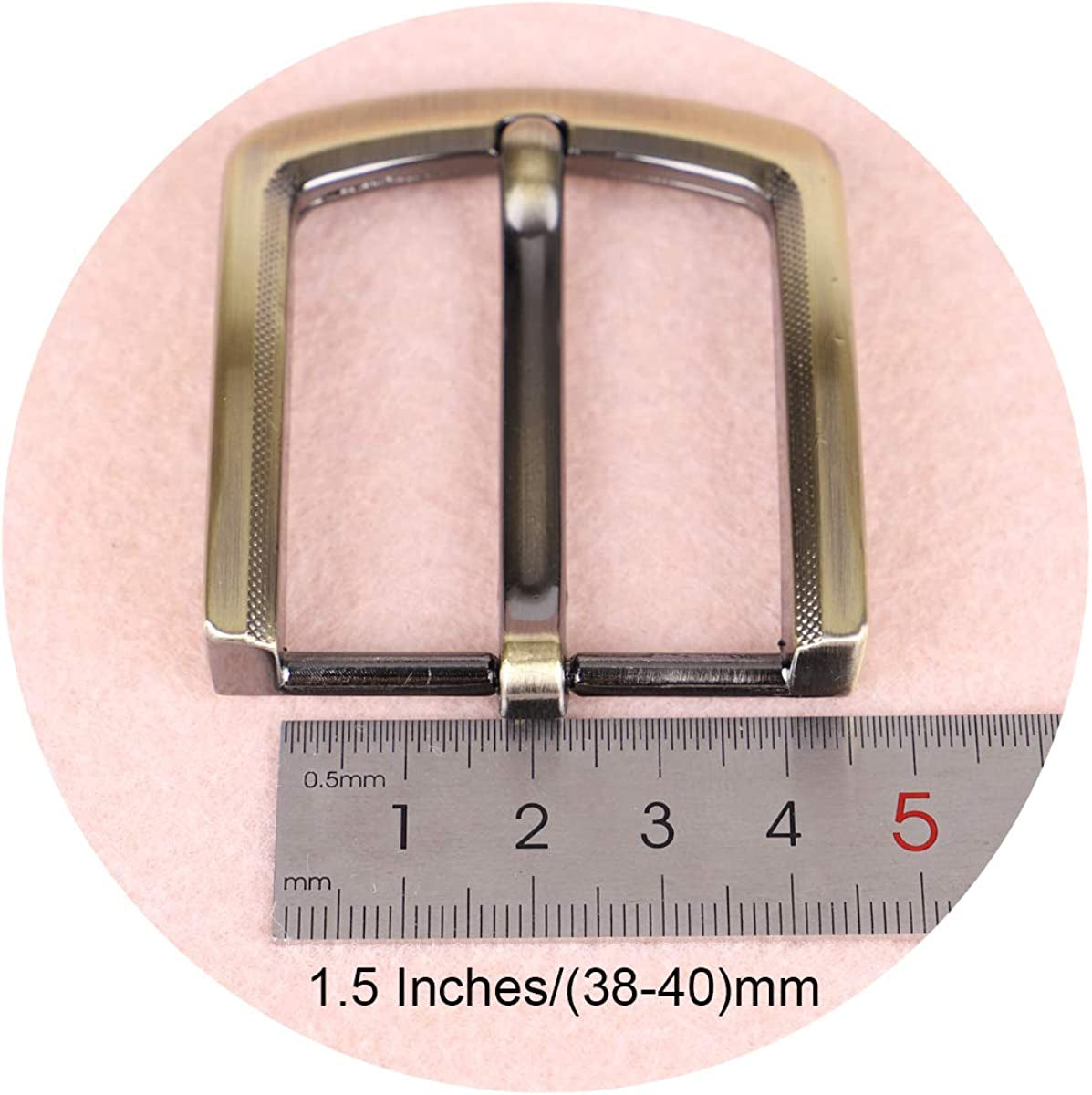 Mcfanbe 1.5 Inches (38-40 Mm) Belt Buckle Single Prong Square Replacement Buckle for Men Women Belt Apparel & Accessories > Clothing Accessories > Belt Buckles McFanBe