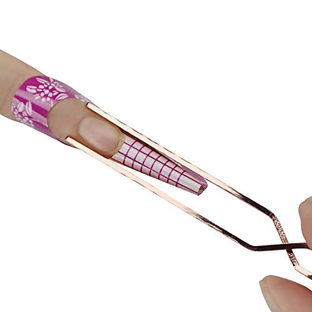 SILPECWEE 1 Pcs Colorful Stainless Steel Nail Art Pincher Cuticle Pusher False Nail Shaping Tweezers Multi-Function Manicure Tools Health & Beauty > Personal Care > Cosmetics > Cosmetic Tools > Nail Tools SILPECWEE