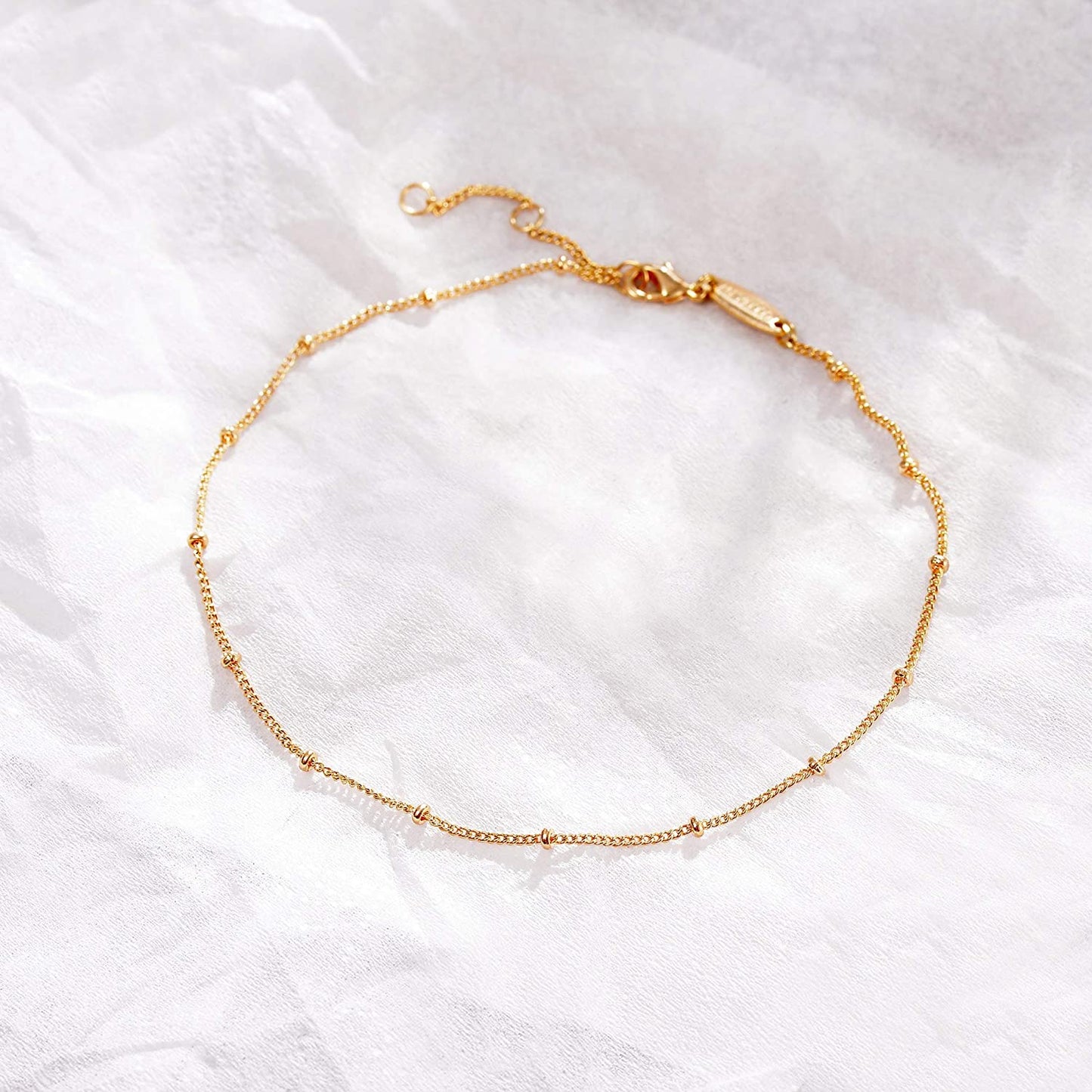 Mevecco Gold Evil Eye Charm Anklet,14K Gold Plated Boho Beach Dainty Cute Tiny Lucky Star Foot Chain Ankle Bracelet Silver Beaded Chain Anklet for Women Apparel & Accessories > Jewelry > Anklets MEVECCO