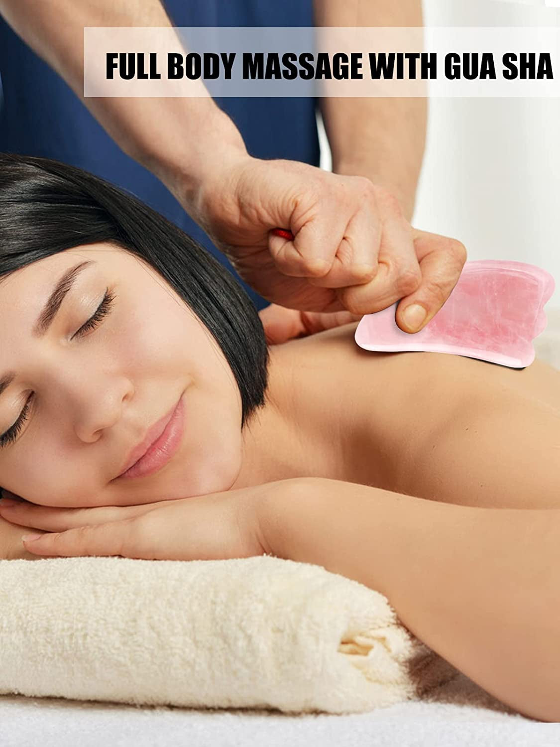 Deciniee Jade Roller and Gua Sha Set - anti Aging Rose Quartz Face Roller Massager & Guasha Tool for Face, Eye, Neck - Natural Beauty Skin Care Tools Body Muscle Relaxing Relieve Wrinkles Health & Beauty > Personal Care > Cosmetics > Cosmetic Tools > Skin Care Tools Deciniee