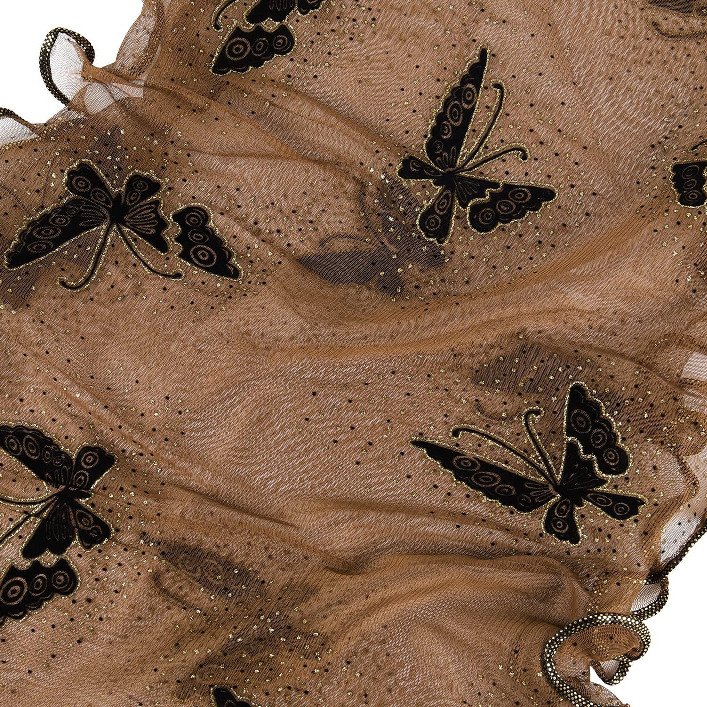 GERINLY Women Scarves Cute Butterflies Sheer Chiffon Scarf Soft Travel Wedding Shawl Evening Wrap for Party Apparel & Accessories > Clothing Accessories > Scarves & Shawls GERINLY