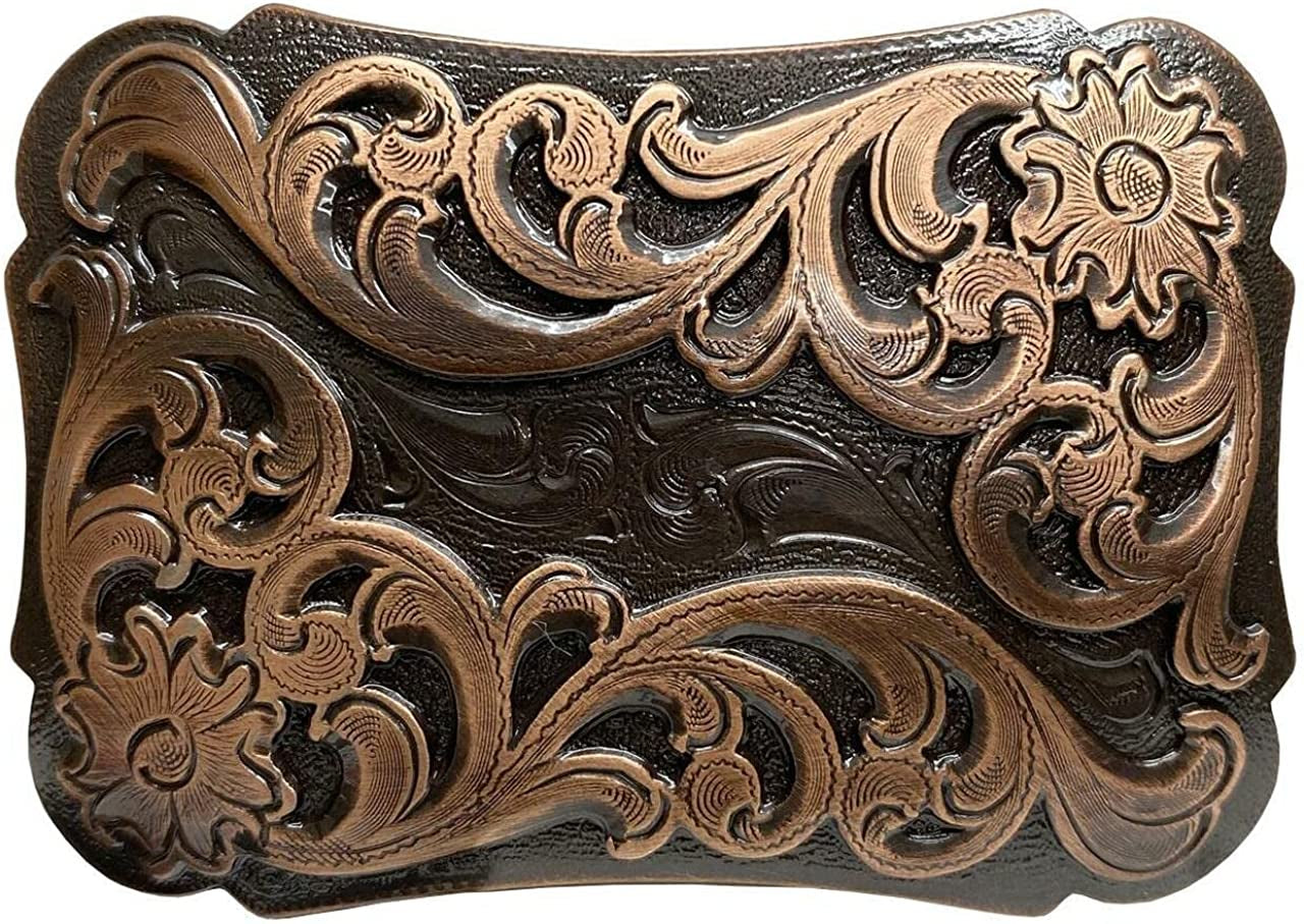 Western Floral Eagle Dogs Birds Star Replacement Belt Buckle Fits 1-1/2"(38Mm) Belt Strap-Multi-Style Options Apparel & Accessories > Clothing Accessories > Belt Buckles Belts.com Type Buckle U2 - Ha0038 Copper 1-1/2"