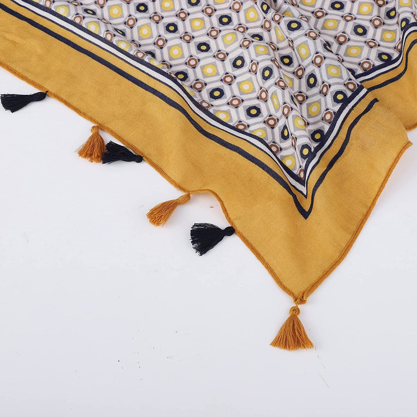 FRAIFICE Lightweight Scarf for Women for Spring Summer Fall Floral Scarves Shawl Wrap Pashimina with Tassels Apparel & Accessories > Clothing Accessories > Scarves & Shawls FRAIFICE