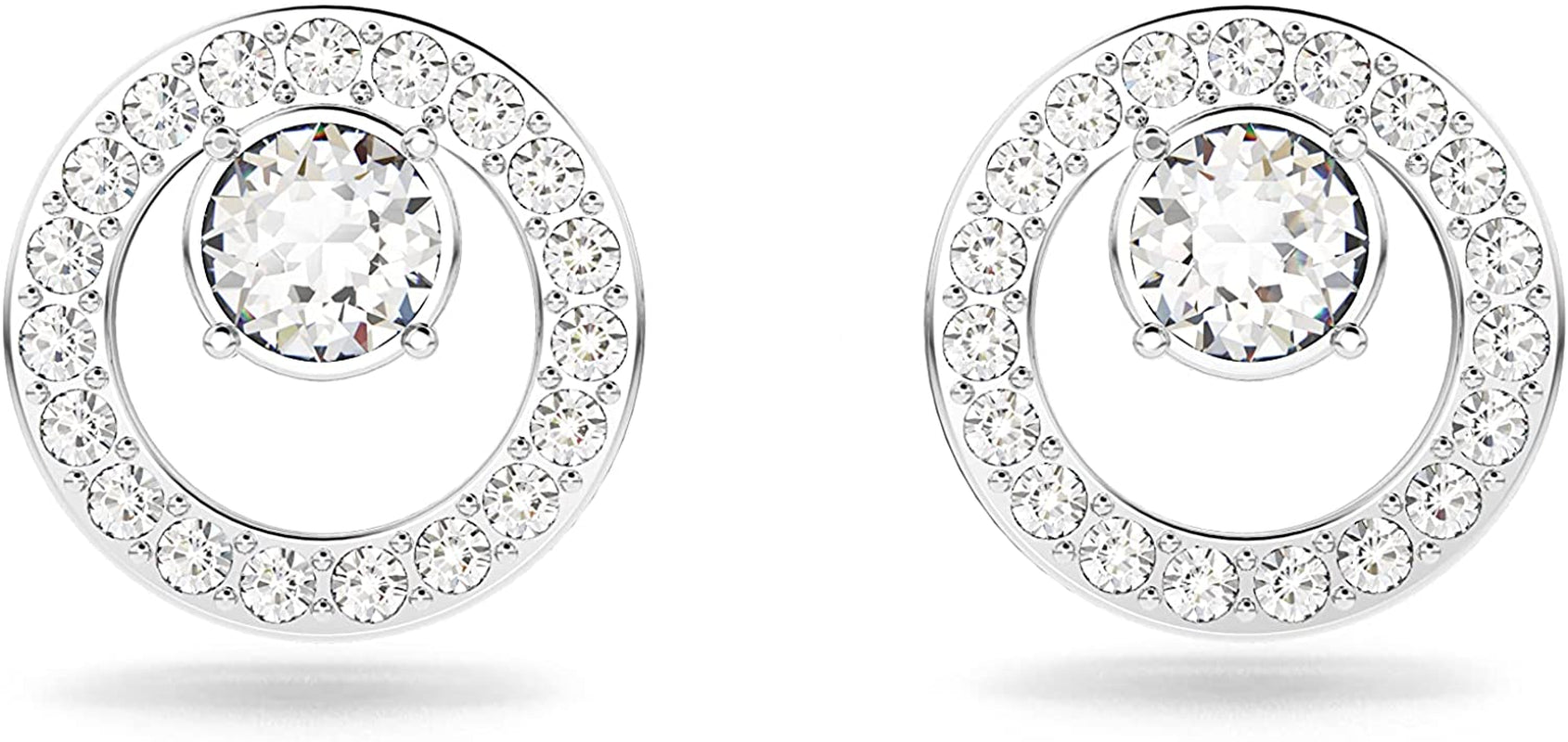 SWAROVSKI Creativity Circle Jewelry Collection, Clear Crystals Apparel & Accessories > Jewelry > Earrings SWAROVSKI Earrings - Rhodium Tone