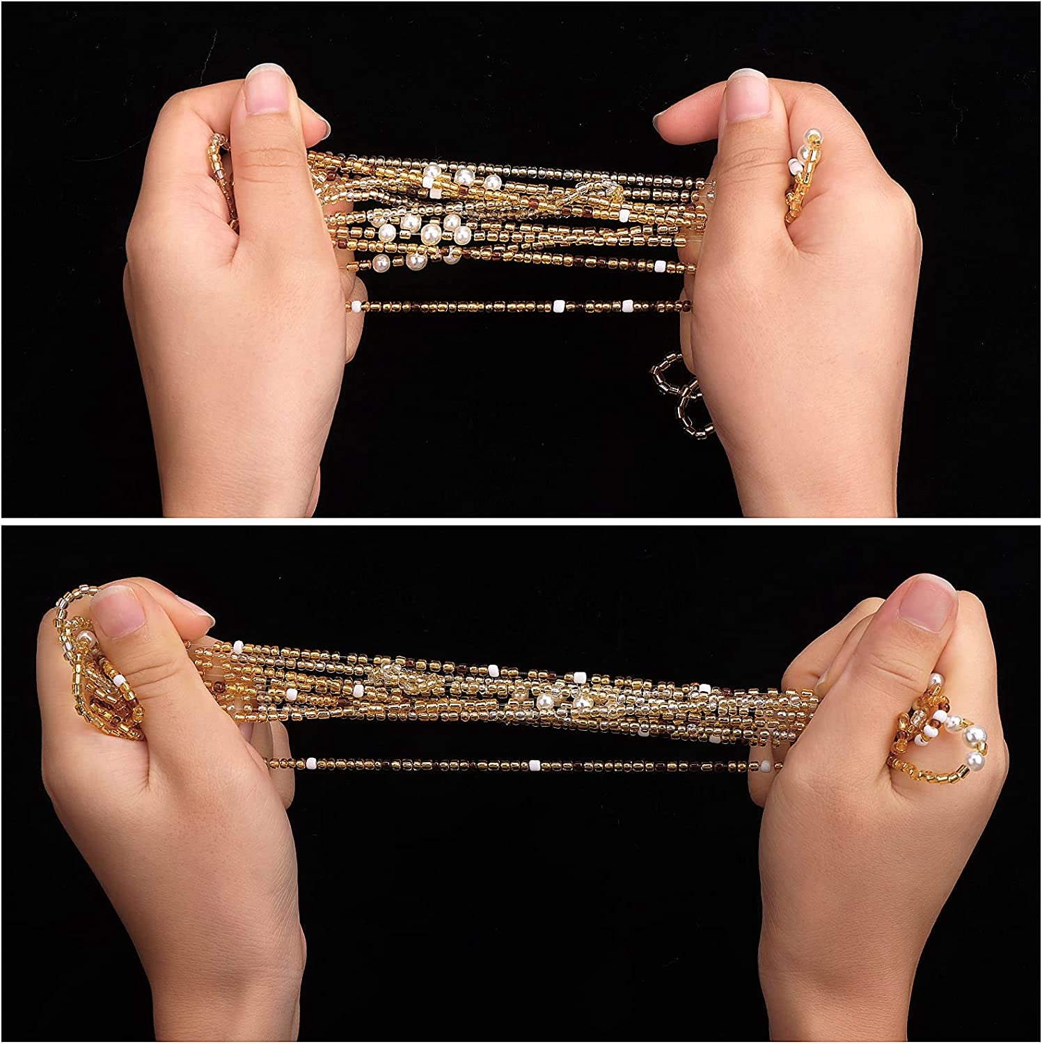 Waist Beads for Women Belly Beads Elastic Chain African Waist Chains Set for Women Body Jewelry Bikini Jewelry Chains Apparel & Accessories > Jewelry > Body Jewelry Yolev