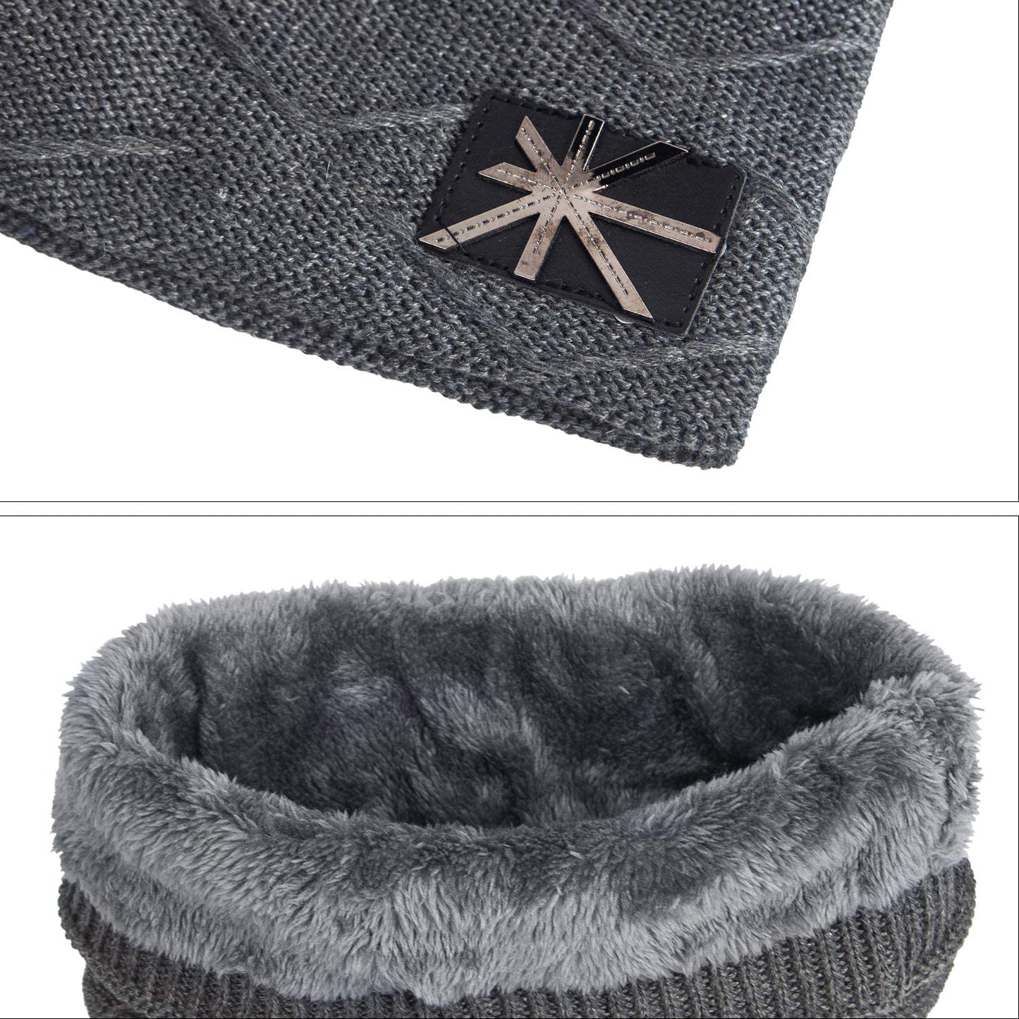 Ousipps 2 Pack Winter Hats for Men Women, Baggy Mens Beanies for Winter Ski Snow Skull Hats Black Beanie for Men and Women Apparel & Accessories > Clothing Accessories > Hats Ousipps