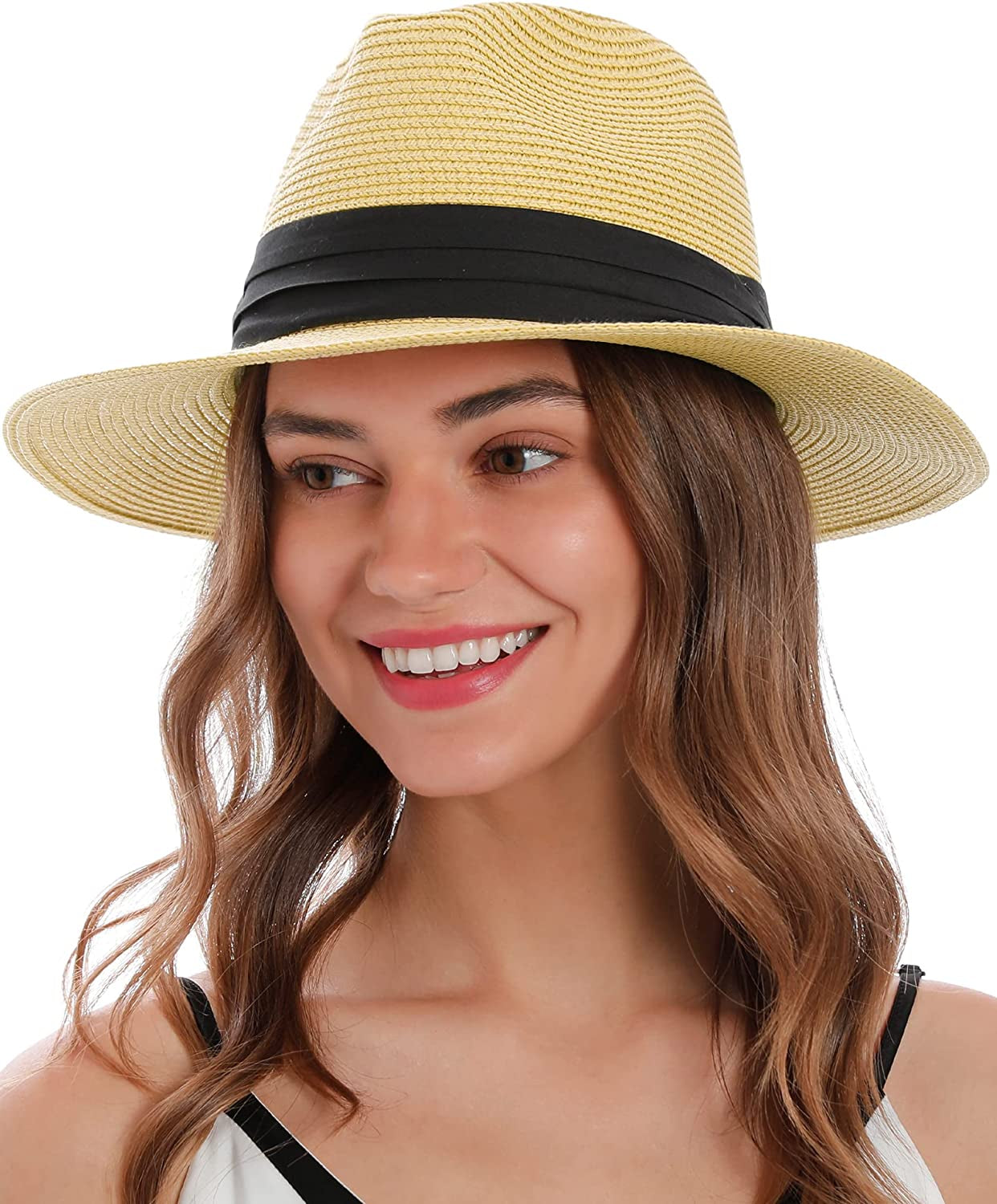Simplicity Mens Women'S Wide Brim Straw Panama Sun Hat Apparel & Accessories > Clothing Accessories > Hats Simplicity Nature