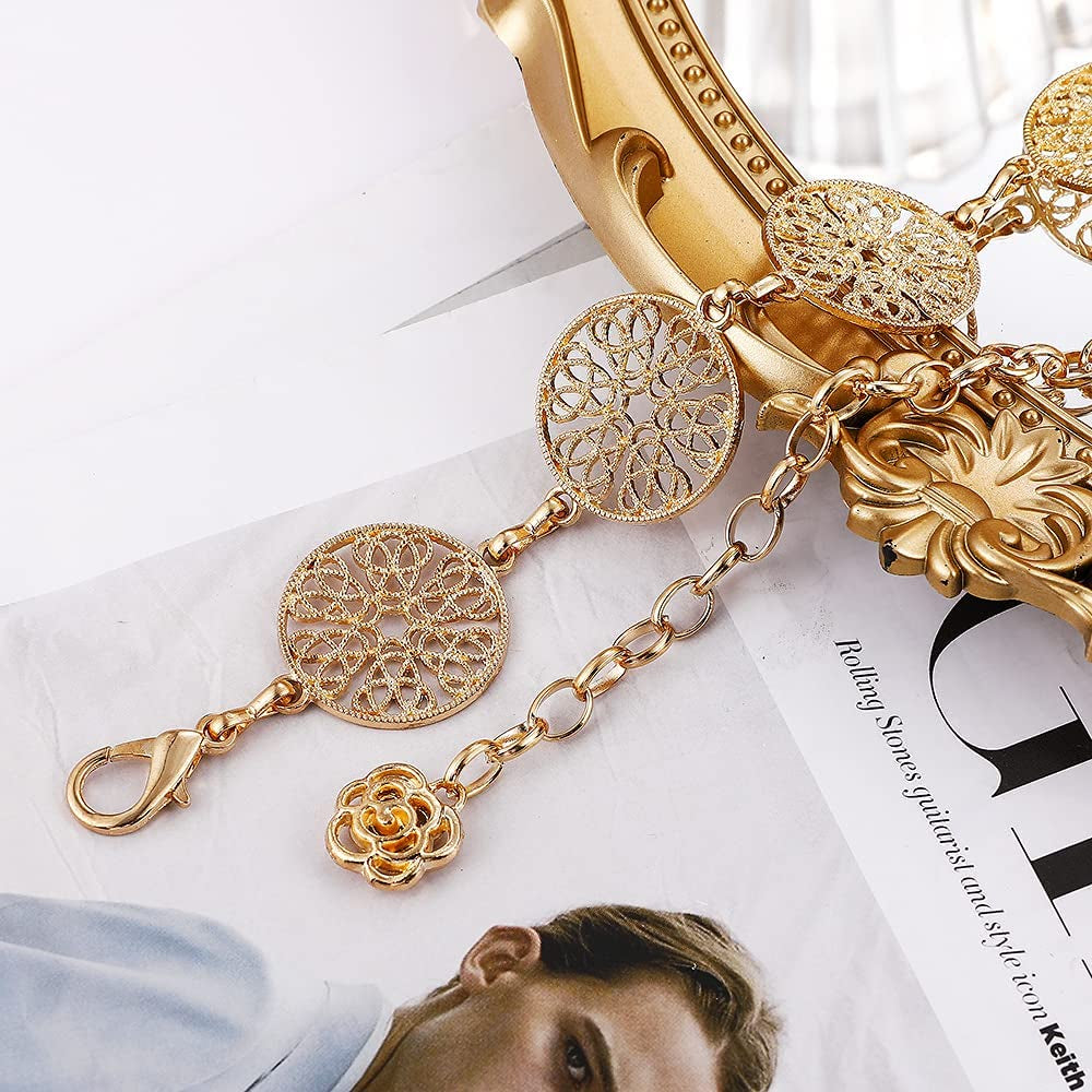 Fashion Womens Metal Silver Gold Body Waist Chain Belts for Dresses Jeans Apparel & Accessories > Jewelry > Body Jewelry NONGFUGE