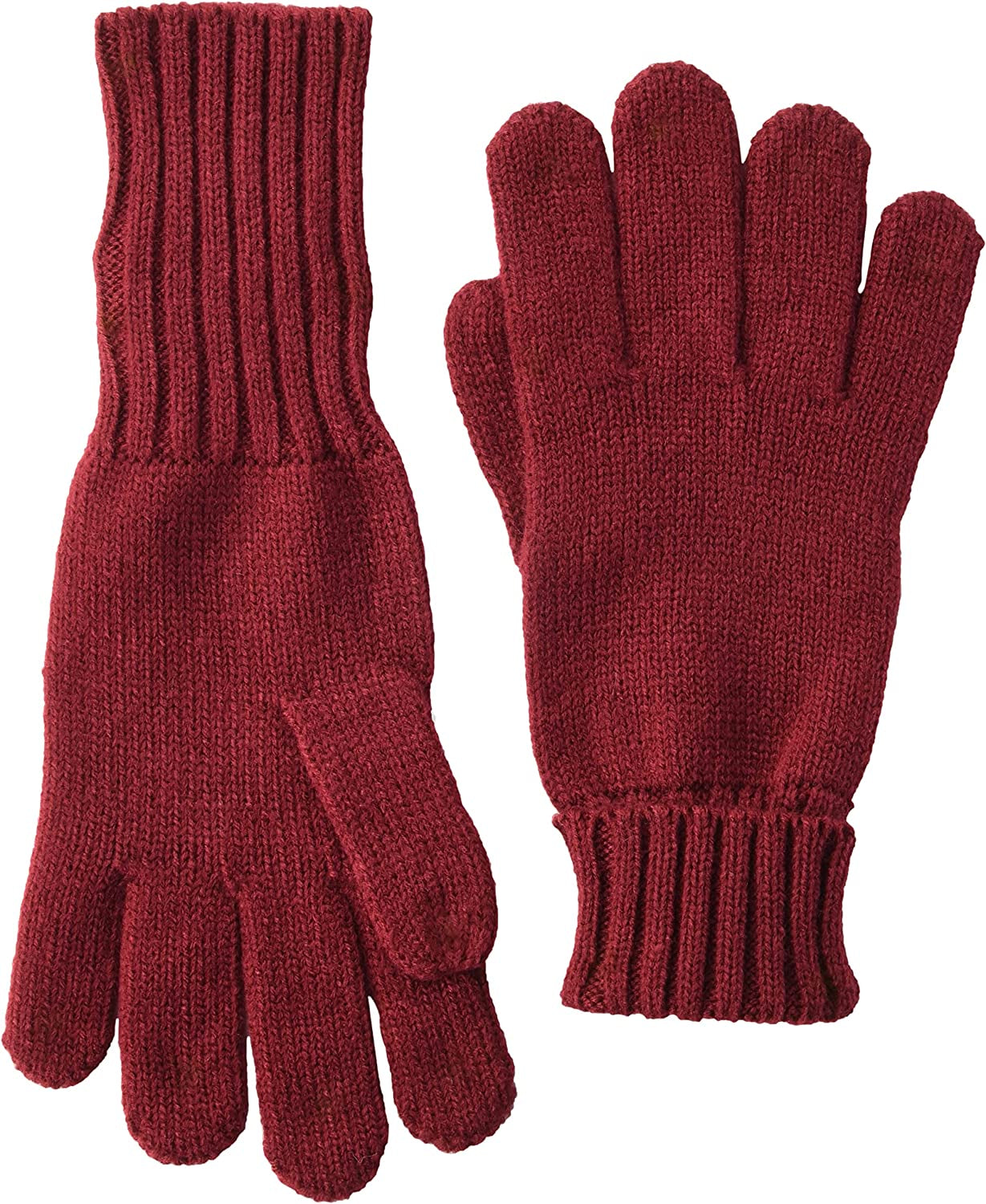 Essentials Women'S Ribbed Gloves Apparel & Accessories > Clothing Accessories > Gloves & Mittens KYLIE MAX Burgundy One Size