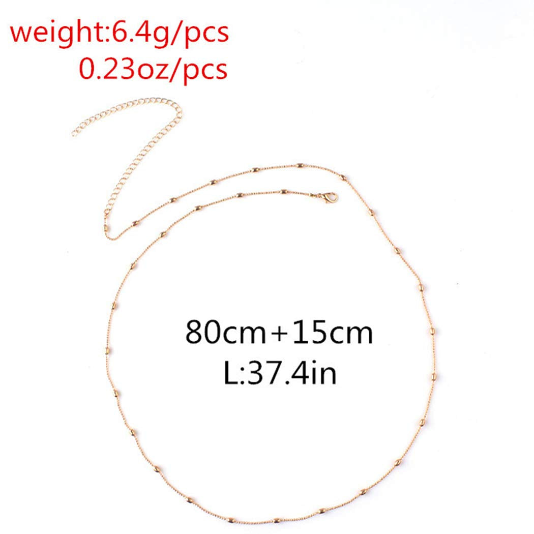 Nicute Boho Waist Chain Simple Belly Chains Summer Beach Body Accessories Jewelry for Women and Girls (Gold) Apparel & Accessories > Jewelry > Body Jewelry Nicute