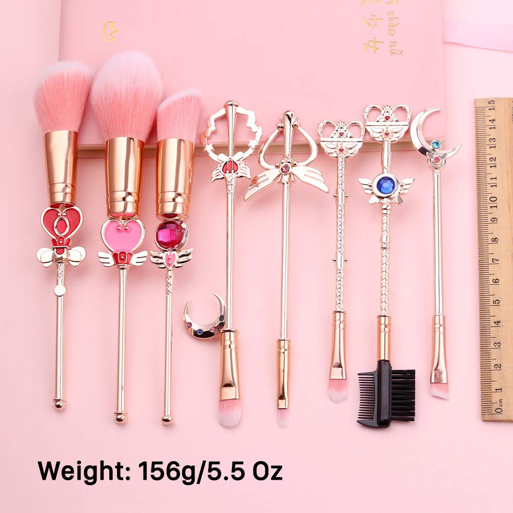 Sailormoon Makeup Brushes Set - 8Pcs Cosmetic Makeup Brush Set Professional Tool Kit Set Pink Drawstring Bag Included (8Pcs Makeup Brushes) Health & Beauty > Personal Care > Cosmetics > Cosmetic Tools > Makeup Tools rongji jewelry