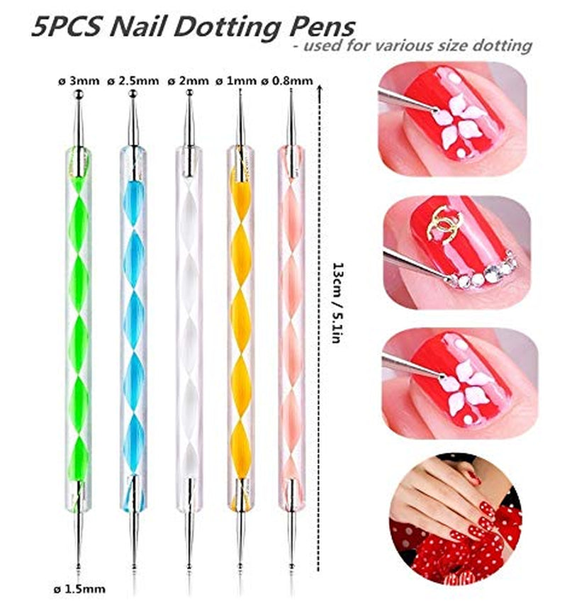 FULINJOY 10PCS Dotting Tools Set for Nail Art, Embossing Stylus for Painting Rocks Mandalas, Art Dot Tools Health & Beauty > Personal Care > Cosmetics > Cosmetic Tools > Nail Tools FULINJOY
