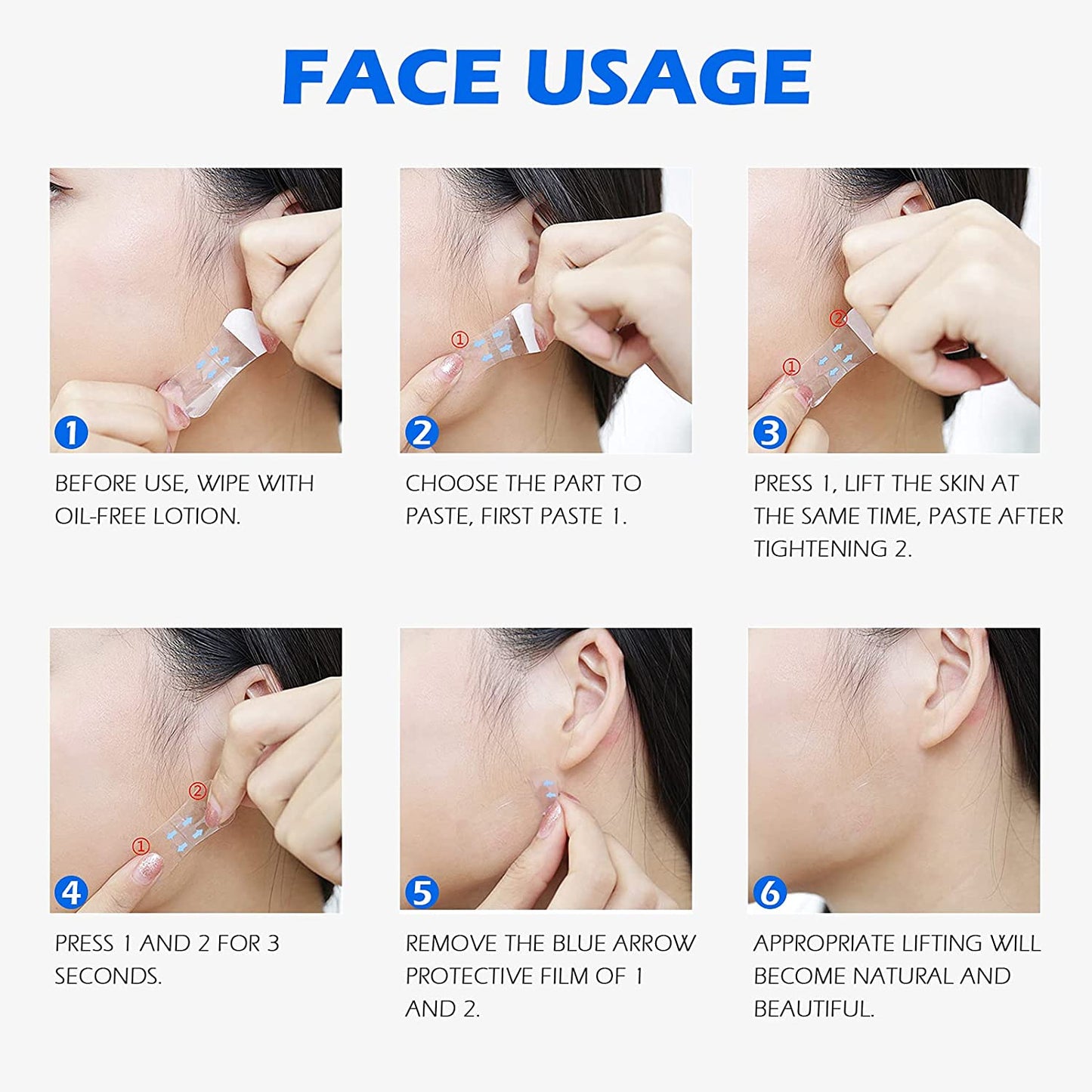 Face Lift Tape,Face Tape Lifting Invisible,Waterproof and Breathable Thin,Makeup Tools to Hide Double Chin and Wrinkles around the Eyes & Neck,40 Pieces Health & Beauty > Personal Care > Cosmetics > Cosmetic Tools > Skin Care Tools Tetyana naturals