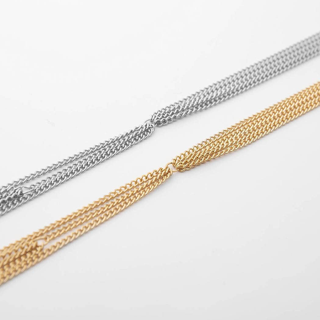 Bomine Crossover Body Chain Bra Sexy Silver Body Jewelry Necklace Bikini Chain for Women and Girls (Silver) Apparel & Accessories > Jewelry > Body Jewelry Bomine