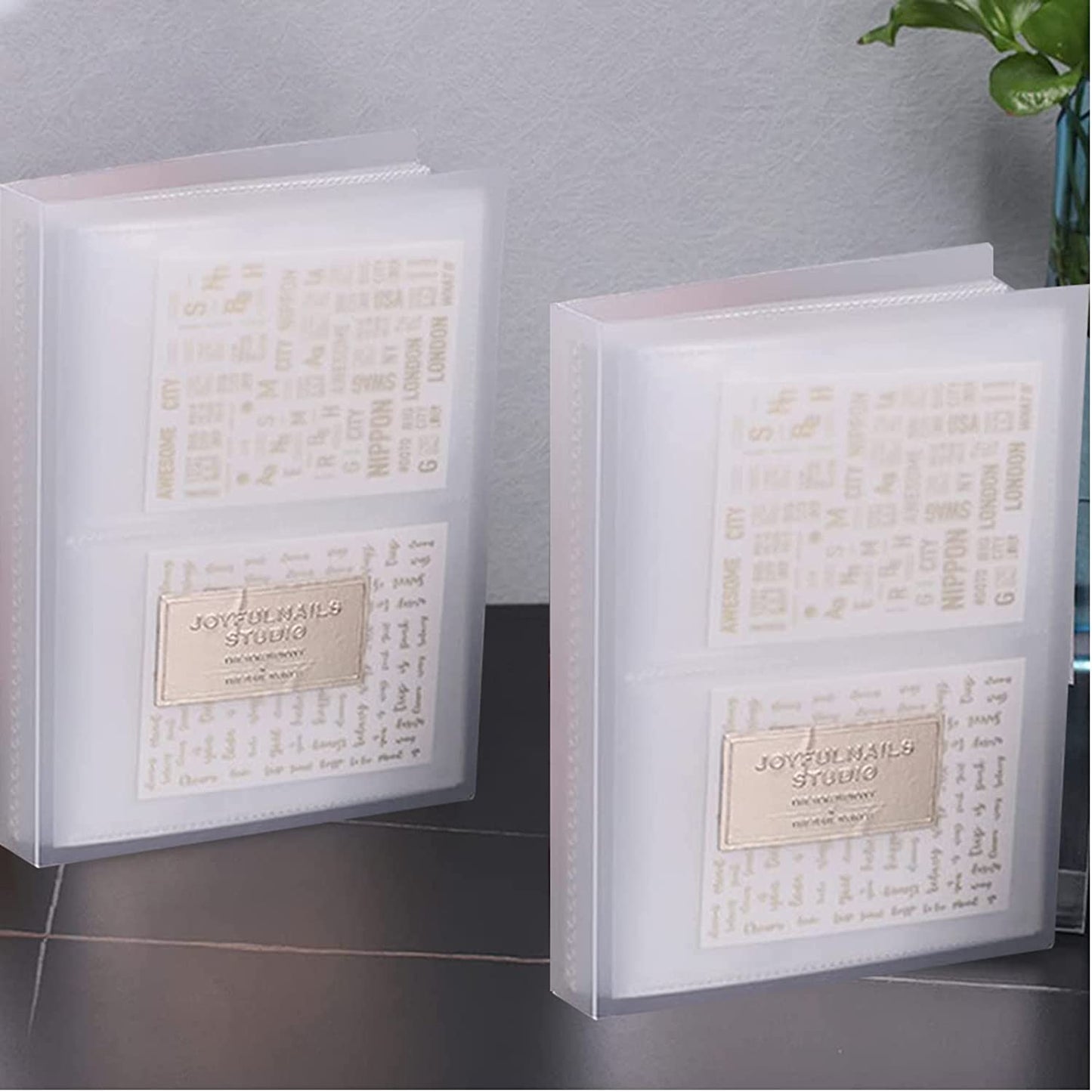 Nail Art Sticker Decals Holder Storage Organizer Display Book Collecting Album, 80 Slots Empty Storage Holder, Easy Photo Album Manicure Nail Art Tools Health & Beauty > Personal Care > Cosmetics > Cosmetic Tools > Nail Tools ASVNRES ##2 Pack