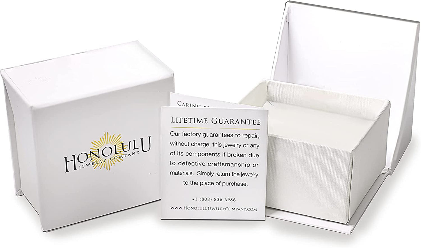 Honolulu Jewelry Company Sterling Silver Plumeria Flower Nature Hook Earrings with Czs, 12Mm Apparel & Accessories > Jewelry > Earrings Honolulu Jewelry Company