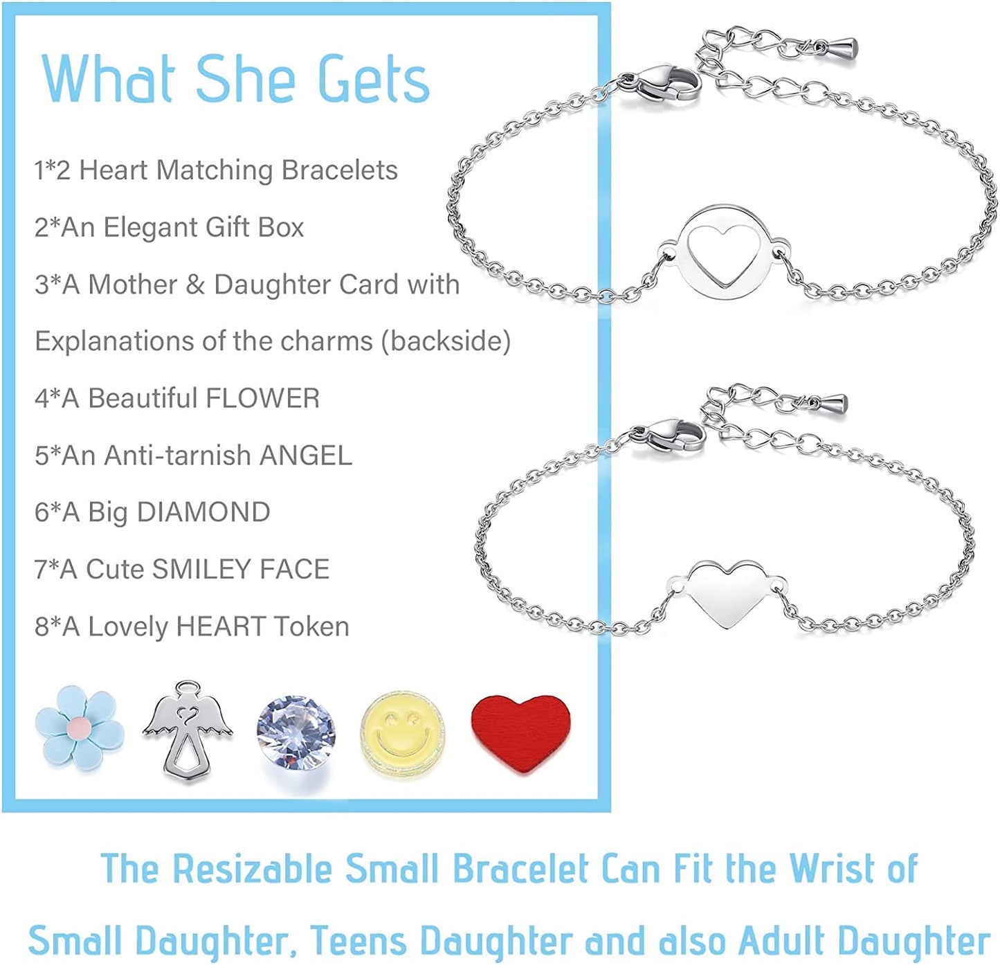 SAM & LORI Unique Matching Bracelets for Best Friends Couples Mother Daughter Son Dad Sisters Brothers-Unisex Adjustable Bracelets- Comes with Cards in Giftable Packing Apparel & Accessories > Jewelry > Bracelets SAM & LORI