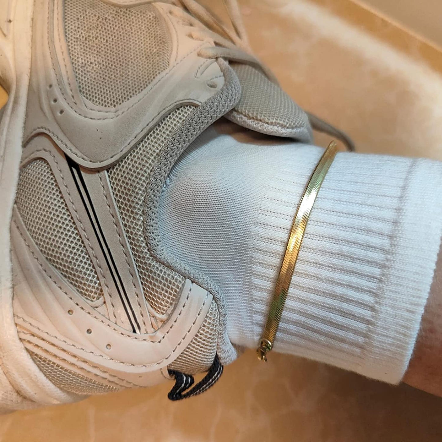 Kissyan Gold Ankle Bracelets for Women, Dainty 14K Gold Plated Anklets Cuban Link Chain Ankles Adjustable Snake Tennis Anklet Bracelet Tiny Beach Foot Jewelry Gifts for Women Girls Apparel & Accessories > Jewelry > Anklets KissYan