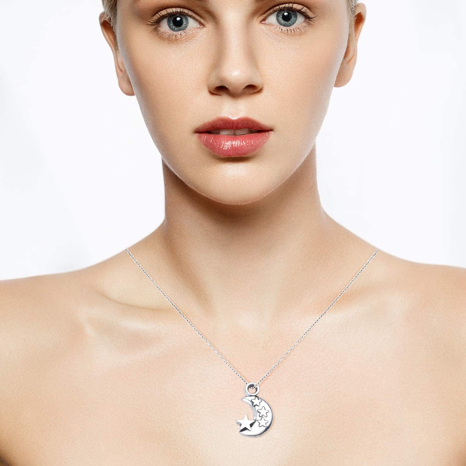 69 Pieces Antique Silver Alloy Moon Star Sun Charms Pendants Celestial Pendants Jewelry Findings for Necklace Bracelet Jewelry Making, 23 Styles