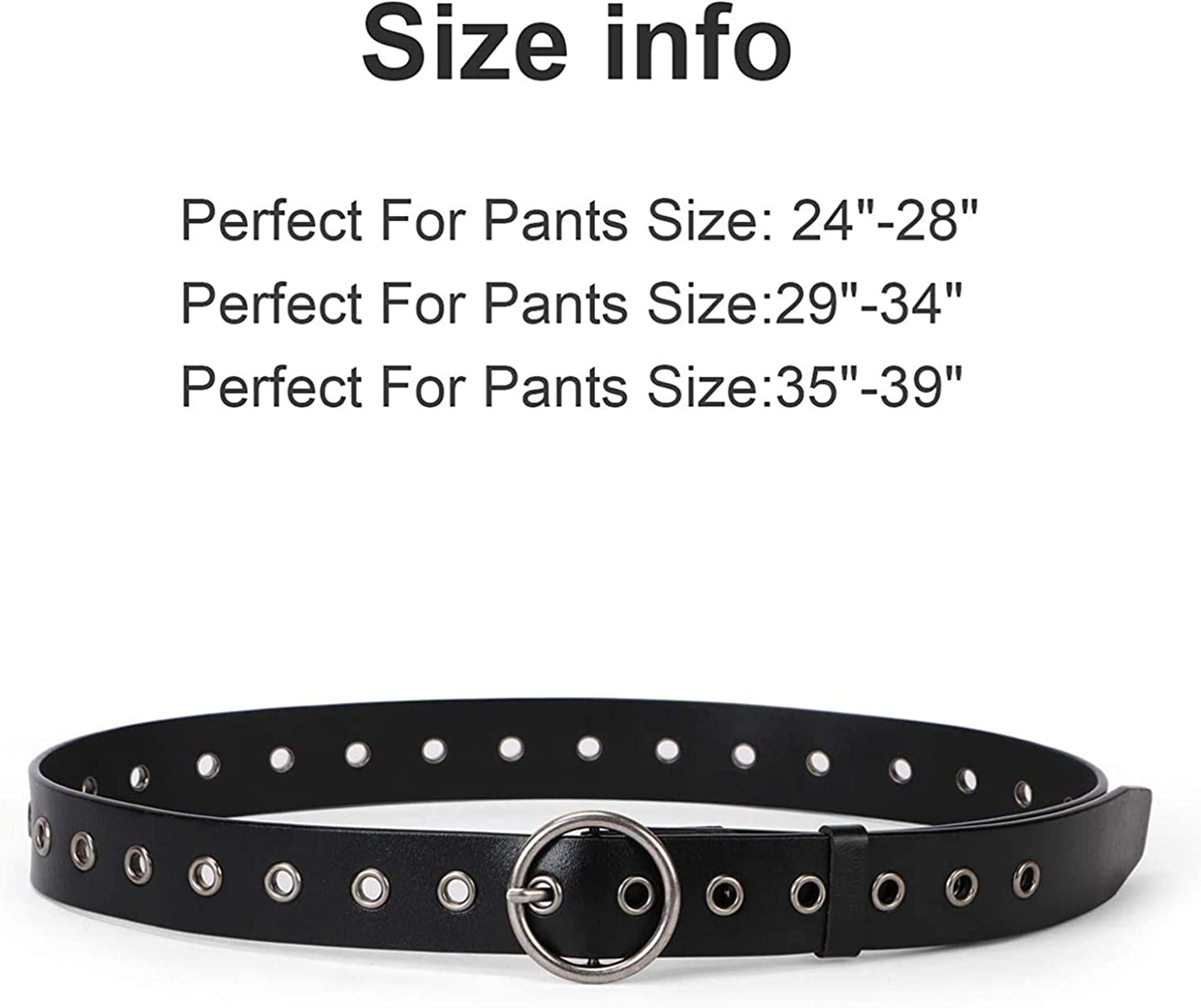 WERFORU Women Casual Dress Belt Fashion Leather Belt with O Ring Buckle for Jeans Pants Apparel & Accessories > Clothing Accessories > Belts WERFORU
