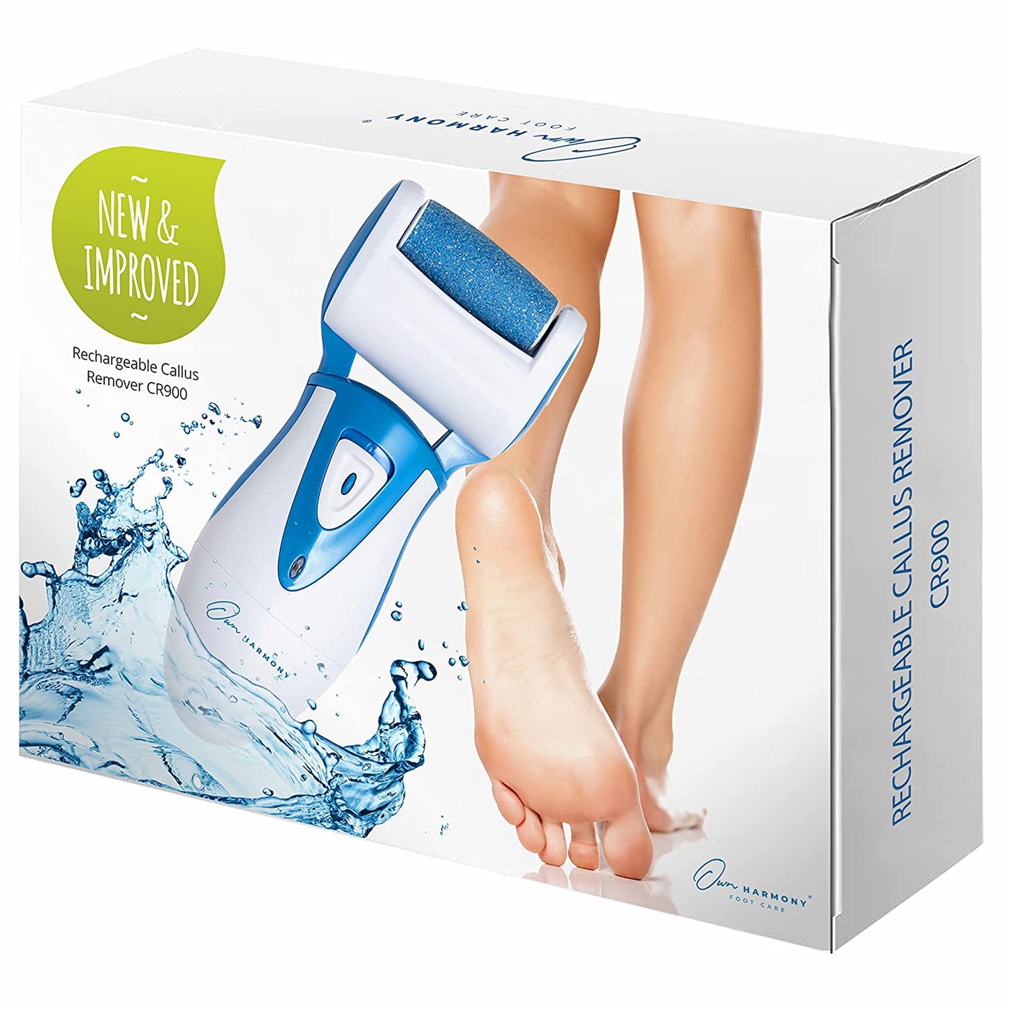 Electric Foot Callus Remover, Feet Scrubber: Own Harmony Rechargeable Mens Pedicure Tools Kit, Professional Electronic Foot Care File, Best for Hard Cracked Dead Skin and Powerful Pedi Spa, 3 Rollers Health & Beauty > Personal Care > Foot Care Own Harmony Blue