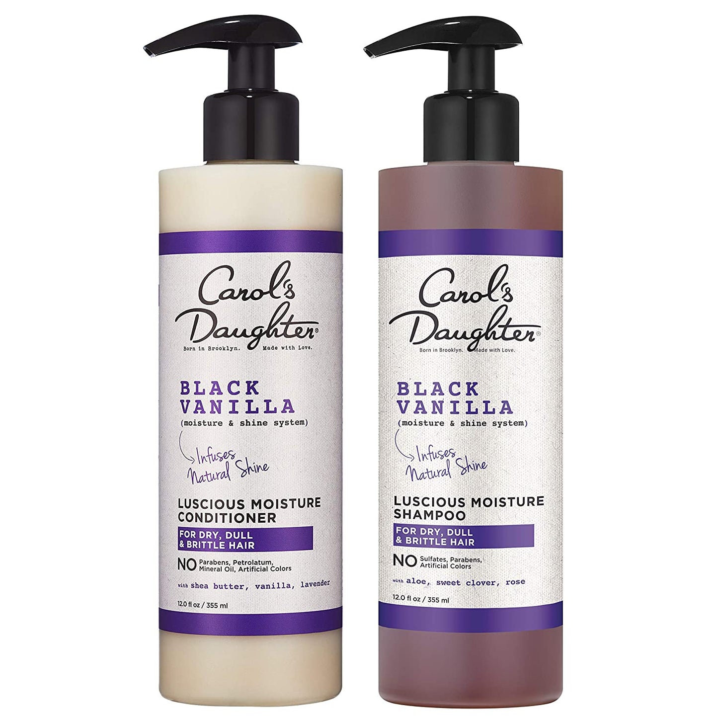 Carol’S Daughter Black Vanilla Curly Hair Sulfate Free Shampoo and Conditioner Set for Dry, Damaged Natural Hair, Moisturizing and Hydrating Hair Care Bundle - Made with Shea Butter, Aloe and Rosemary Health & Beauty > Personal Care > Hair Care Carol's Daughter