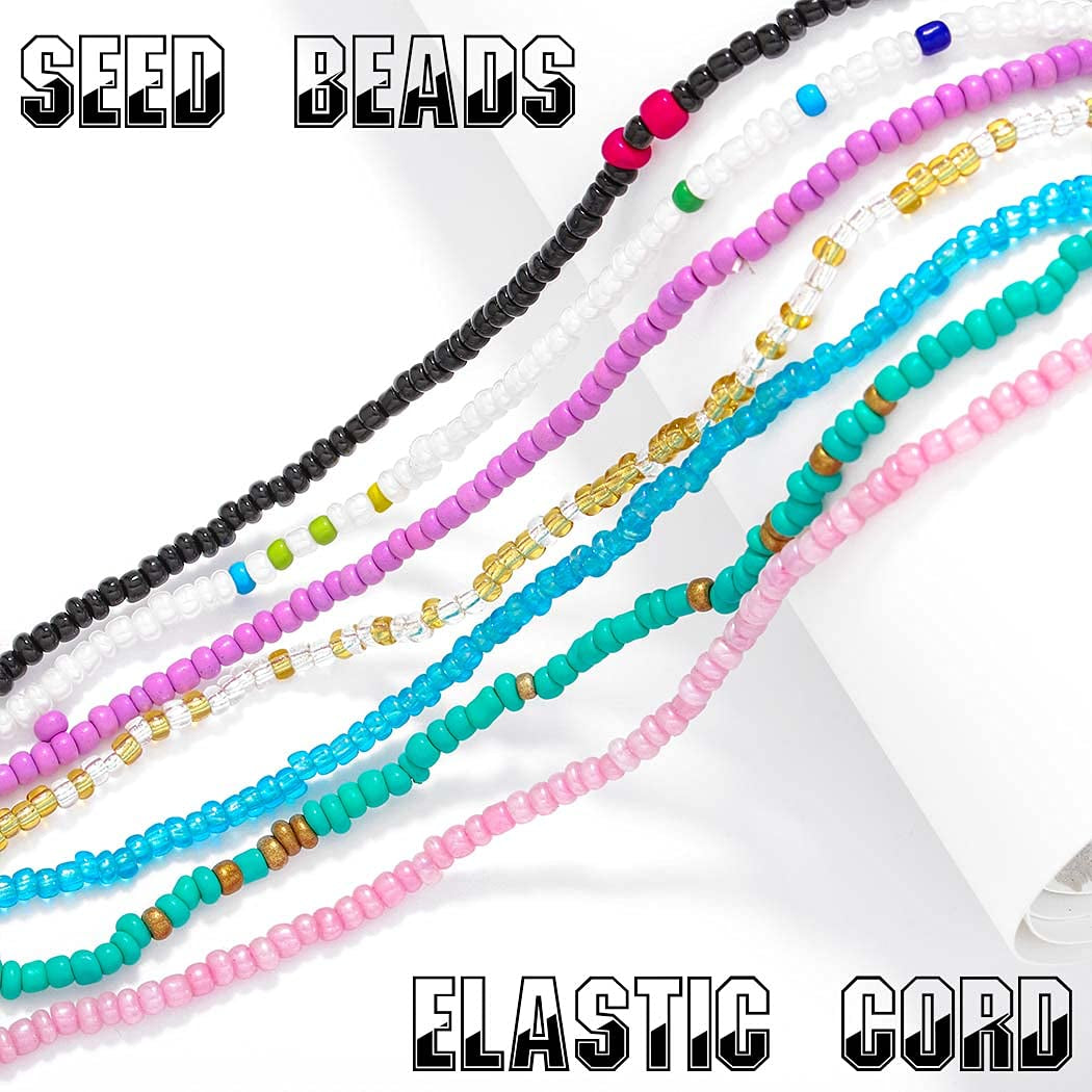 ELABEST Fashion Beads Waist Chain African Belly Bead Body Chain Beach 7Pcs Waist Jewelry Summer Body Accessories for Women (7Pcs-3) Apparel & Accessories > Jewelry > Body Jewelry ELABEST