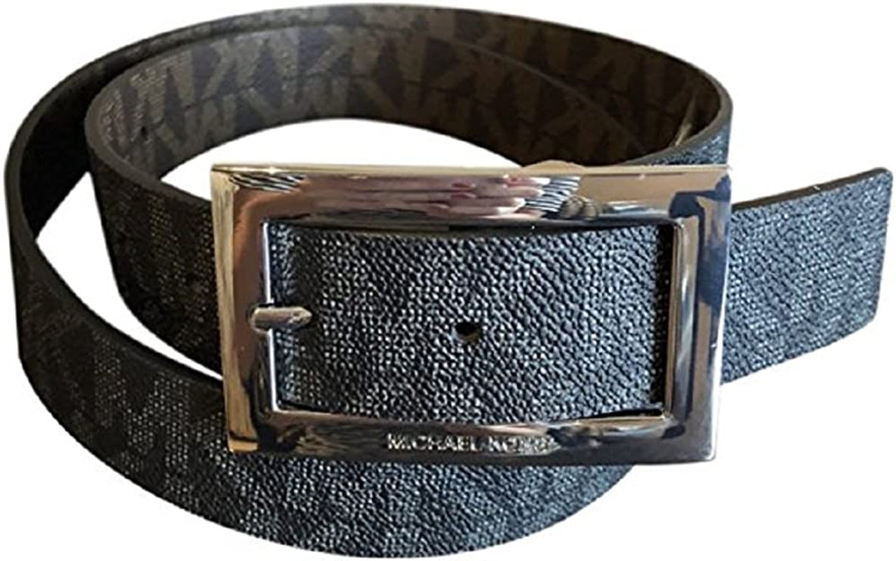 Michael Kors Womens Rectangle Buckle Reversible Mk Logo Belt Apparel & Accessories > Clothing Accessories > Belts Michael Kors Black/Brown Large