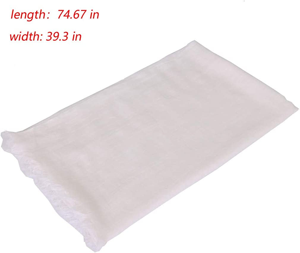 LMVERNA Linen Scarf for Women Soft Lightweight Fringed Scarf Linen Gauze Sheer Shawl Wrap (White) Apparel & Accessories > Clothing Accessories > Scarves & Shawls LMVERNA