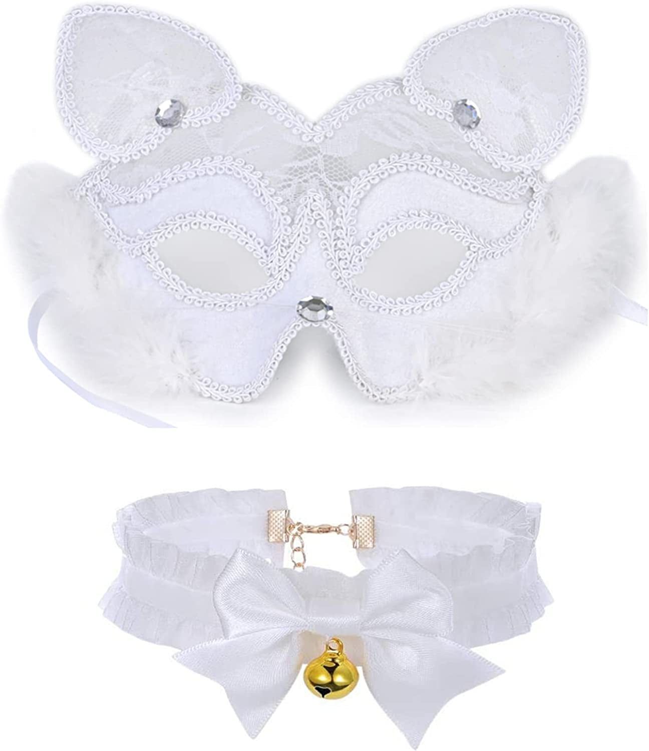 Cute Cat Paw Mittens Gloves, Kawaii Cat Cosplay Kawaii Soft 3D Toes Beans Fingerless Cat Claw Paws Pad Sleeve Apparel & Accessories > Clothing Accessories > Gloves & Mittens HOMEGYMFREE 2 Pcs White