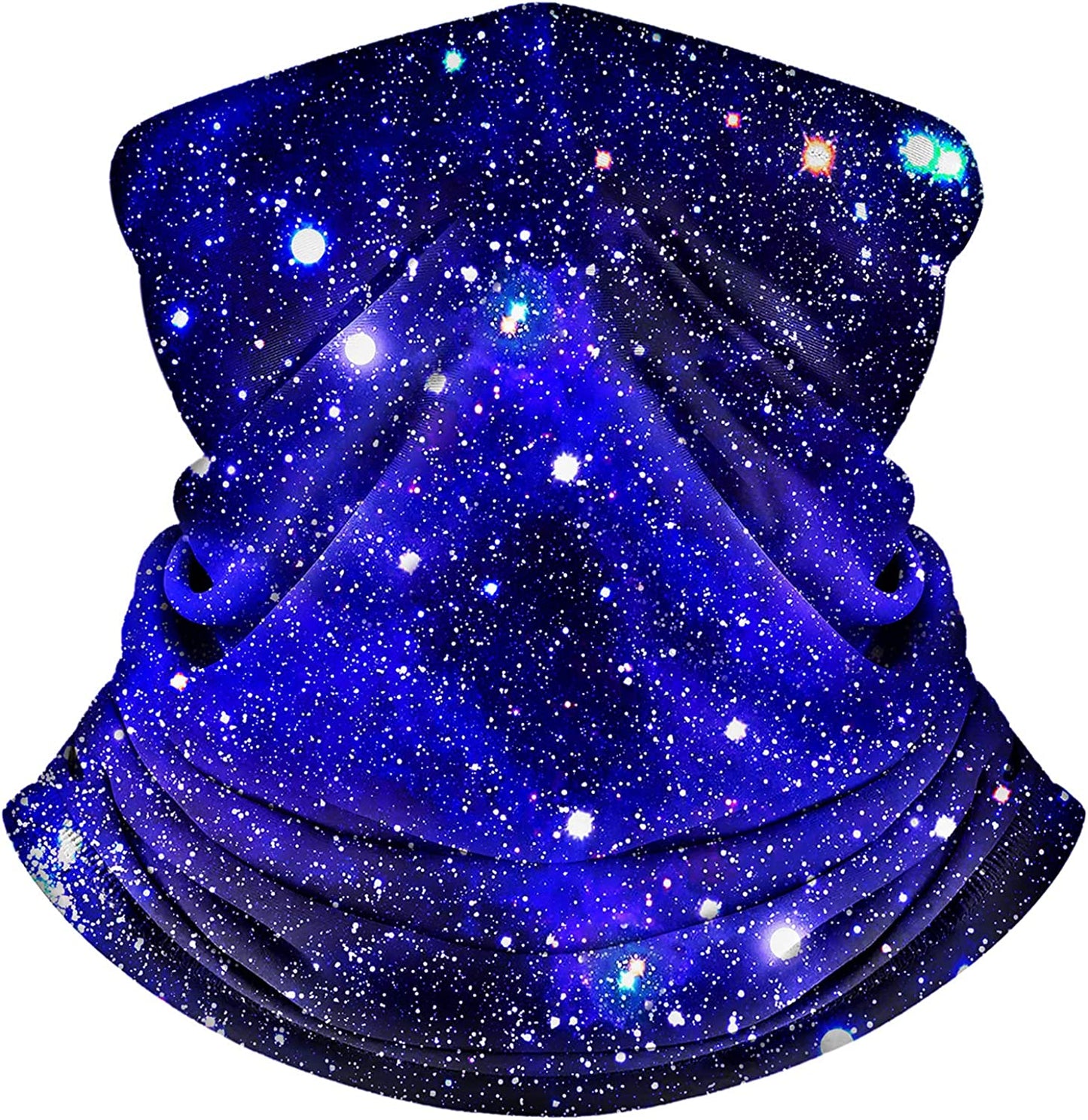 MOBUR Neck Gaiter Face Scarf Mask Bandana Dust Face Mask Headband with Adjustable Tie behind Head Straps Apparel & Accessories > Clothing Accessories > Bandanas & Headties MOBUR Blue Galaxy