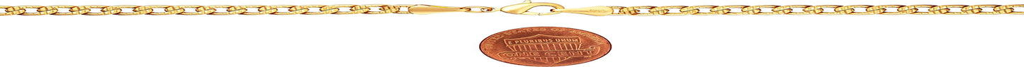 Barzel 18K Gold Plated Pave Curb Anklet for Women - Made in Brazil Apparel & Accessories > Jewelry > Anklets Barzel