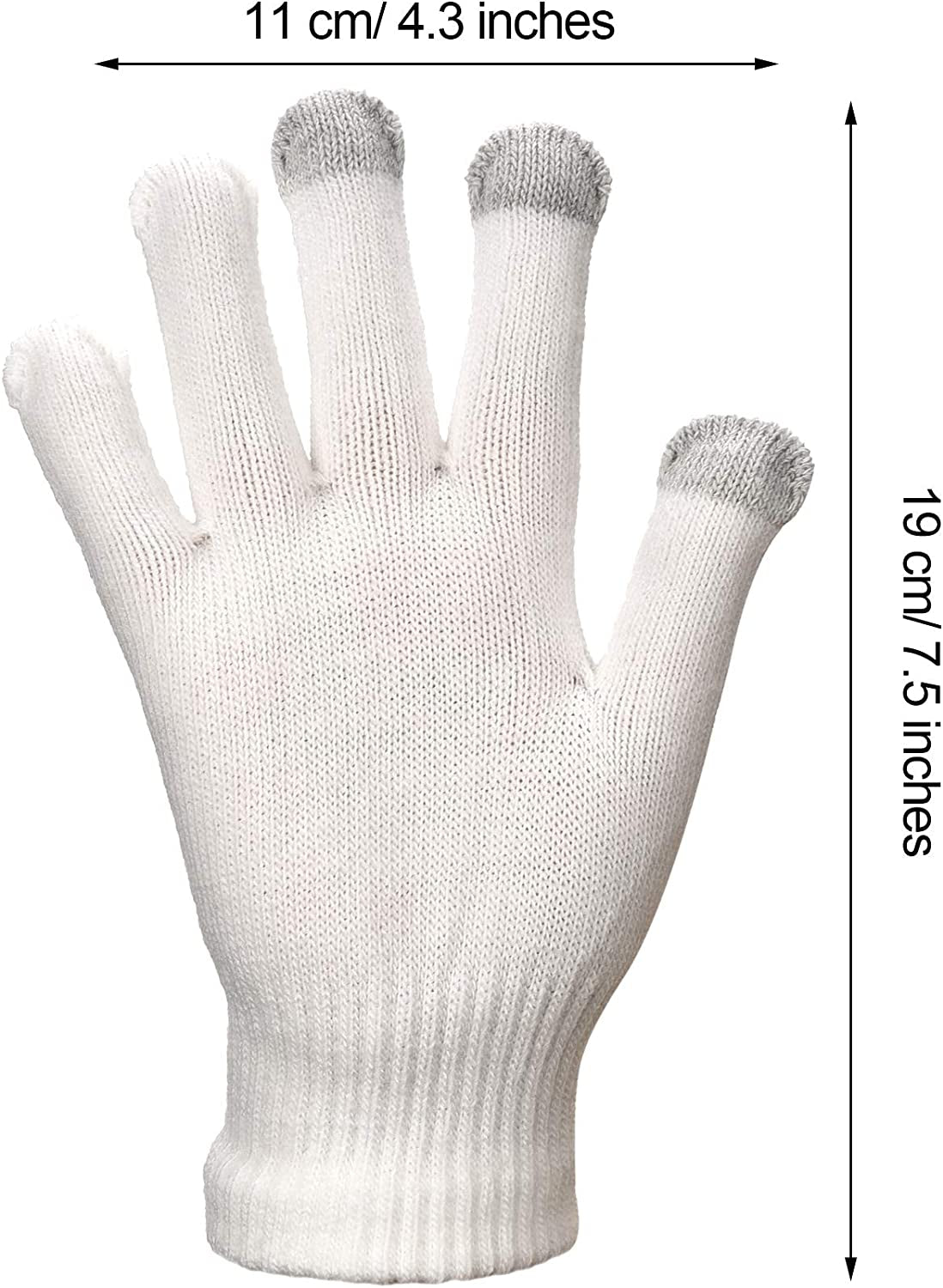 Pangda 12 Pairs Touchscreen Gloves Stretch Knitted Texting Gloves Warm Windproof Solid Color Mittens for Men and Women Apparel & Accessories > Clothing Accessories > Gloves & Mittens Pangda