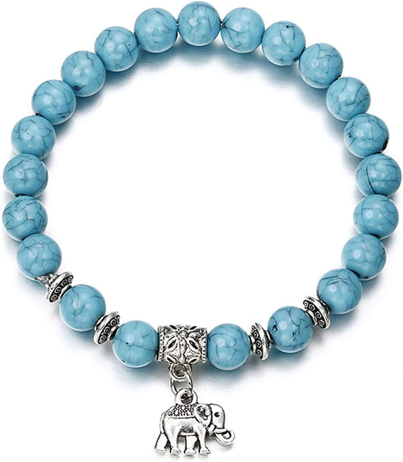 Healing Crystals Bracelet Natural Gemstones Beads Bracelet Elastic Natural Stone Yoga Beads Bracelet Apparel & Accessories > Jewelry > Bracelets Generic Elephant