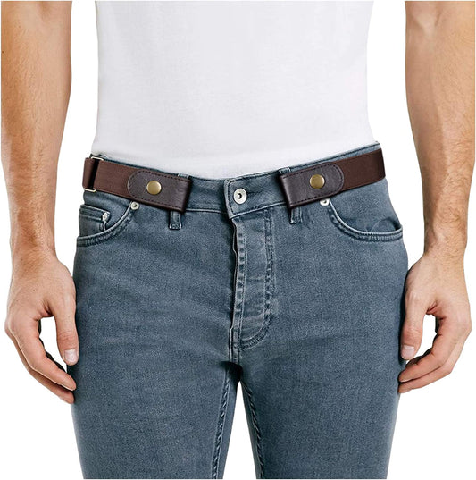 No Buckle Stretch Women Belt for Jeans Pants, Elastic Buckle Free Invisible Belts for Men up to 48 Inches by WHIPPY Apparel & Accessories > Clothing Accessories > Belts WHIPPY 2-coffee Small Size: 22"-36"