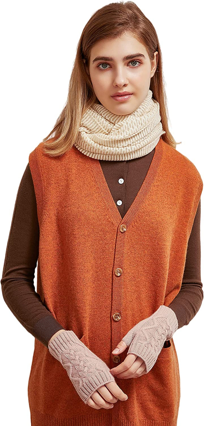 Pure Cashmere Mitten Gloves for Women in a Gift Box Apparel & Accessories > Clothing Accessories > Gloves & Mittens NUOHEMULE