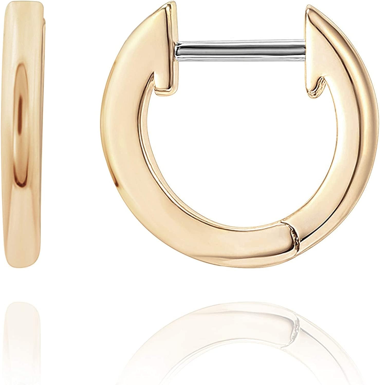 PAVOI 14K Gold Plated, Gold Vermeil, S925 Sterling Silver Cuff Earrings Huggie Stud | Small Hoop Earrings for Women Apparel & Accessories > Jewelry > Earrings PAVOI Yellow Plated