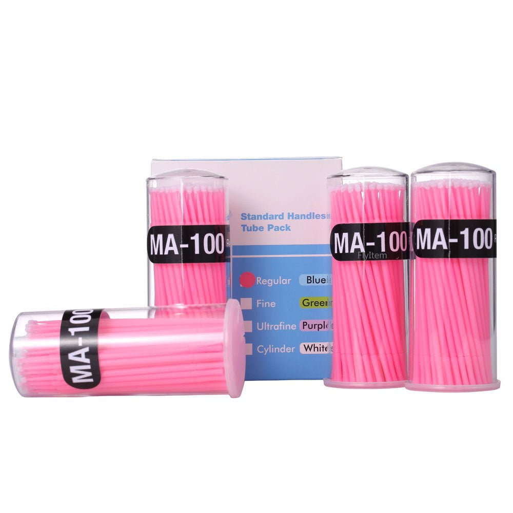 Flyitem 400 Pcs Pink Professional Regular Disposable Micro Mascara Applicator Brush Bendable Individual Eyelash Extension Mini Fiber Swabs Eye Lash Makeup Cosmetic Tool (Pink) Health & Beauty > Personal Care > Cosmetics > Cosmetic Tools > Makeup Tools FlyItem